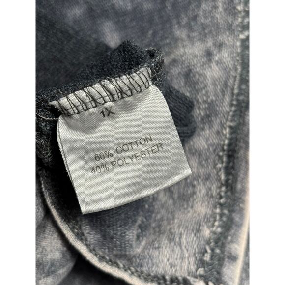 Jane And Delancey Denim Gray Button Front Long Sleeve Roll Tabs Shirt Size 1X - Picture 4 of 7